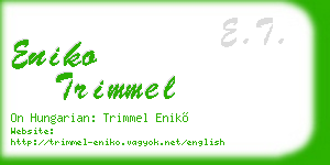 eniko trimmel business card
